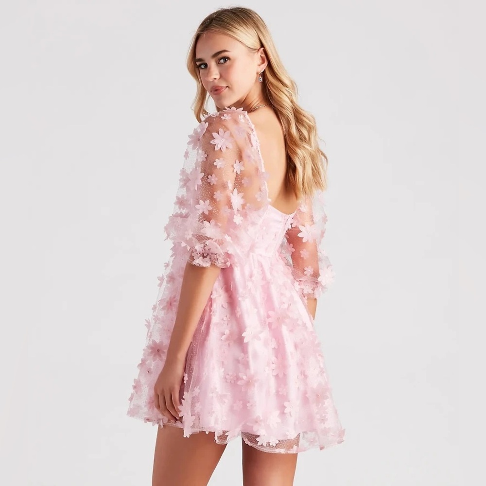 Pink Floral Dress - Picture 2 of 11